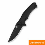 Black G10 handle pocket knife with sharp blade - Discontinued