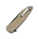 QSP Phoenix Pocket Knife with sand G10 handle and liner lock design