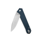 QSP Mamba V2 liner lock pocket knife with blue micarta handle and D2 blade