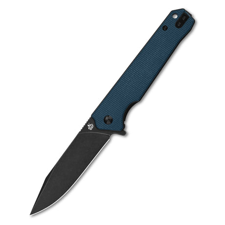 QSP Mamba V2 pocket knife with D2 blade and blue micarta handle