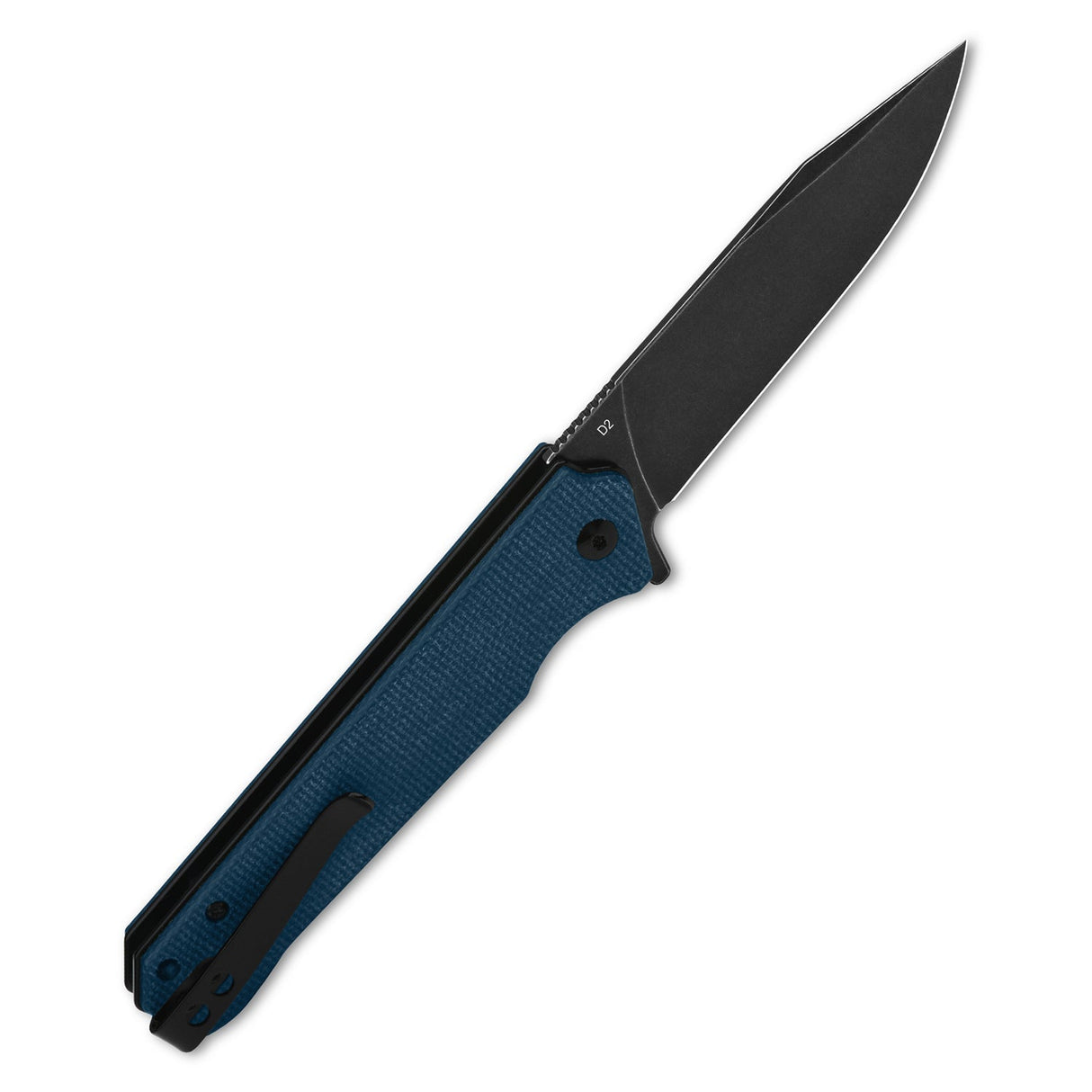 QSP Mamba V2 pocket knife with D2 blade and blue micarta handle