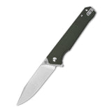 QSP Mamba V2 pocket knife with D2 blade and green micarta handle