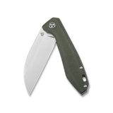 QSP Pelican Liner Lock Pocket Knife CPM S35VN Blade Green Micarta Handle