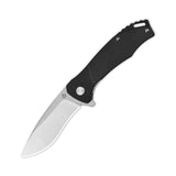 QSP Raven Liner Lock Pocket Knife D2 Blade Black G10 Handle