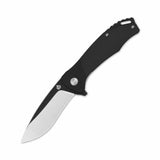 QSP Raven Liner Lock Pocket Knife D2 Blade Black G10 Handle