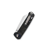 QSP Penguin Liner Lock Pocket Knife D2 Blade Blue Shredded CF overlay G10 Handle