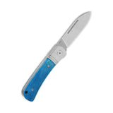 QSP Hedgehog Slip Joint Pocket Knife 14C28N blade Blue Bone Handle - Spear point