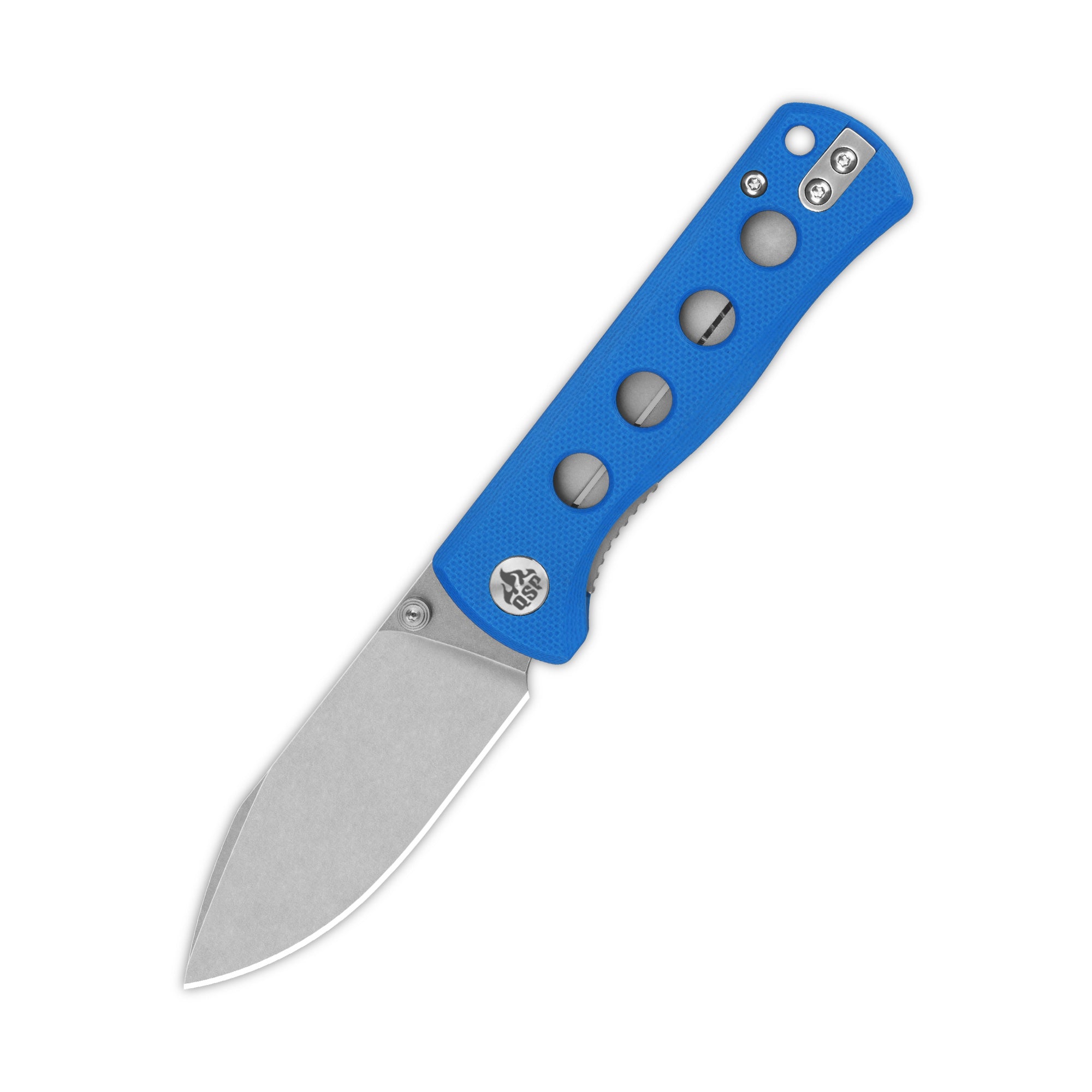 QSP Canary Folder Liner Lock Pocket Knife 14C28N Blade Blue G10 