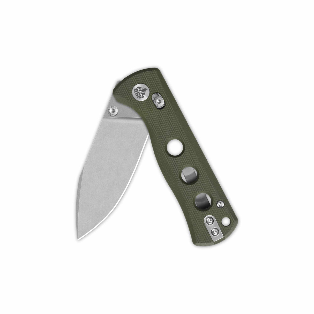 QSP Canary Glyde Lock Pocket Knife 14C28N Blade Olive Green G10 Handle