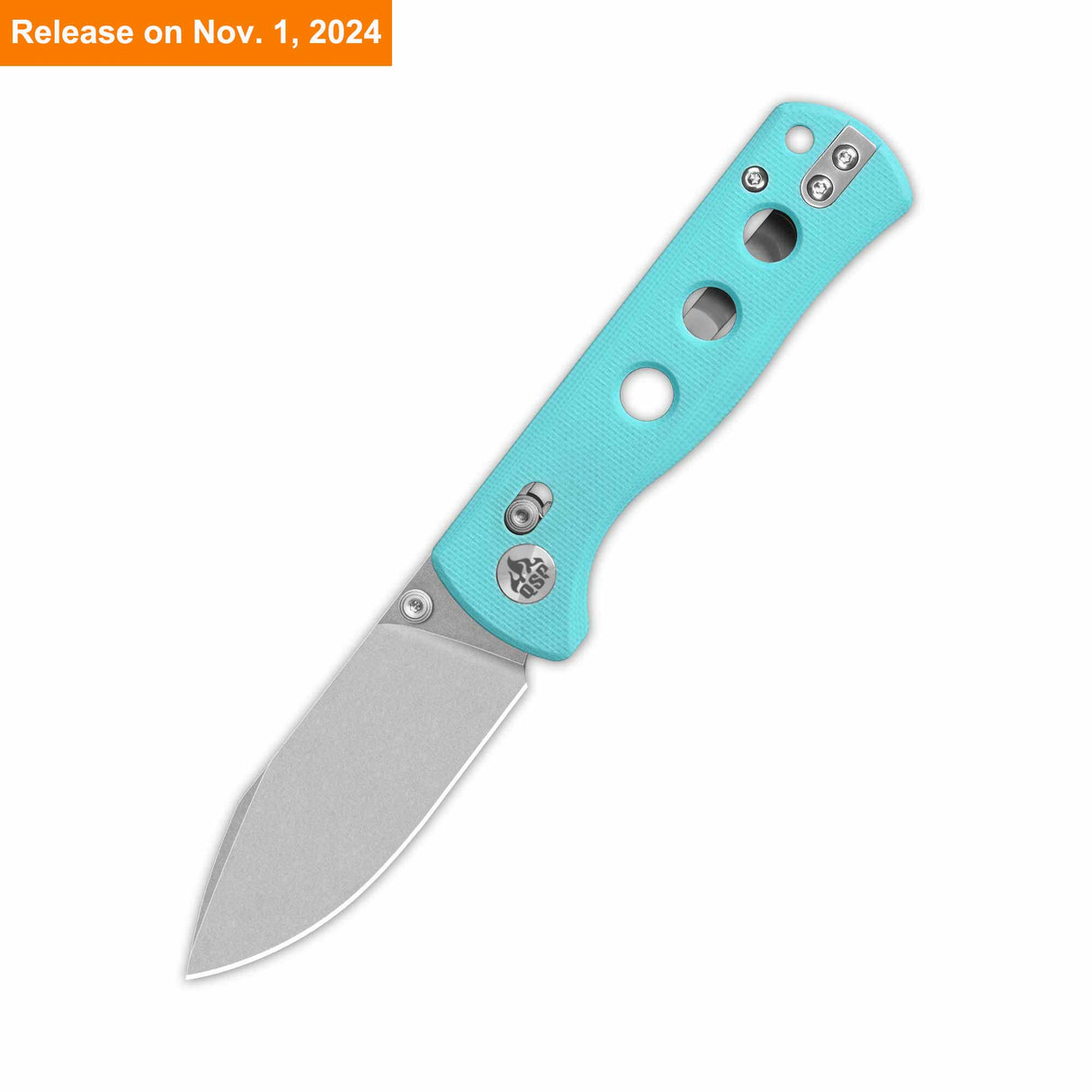 QSP Canary Glyde Lock Pocket Knife 14C28N Blade Tiffany Blue G10 Handle