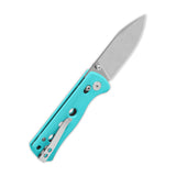 QSP Canary Glyde Lock Pocket Knife 14C28N Blade Tiffany Blue G10 Handle