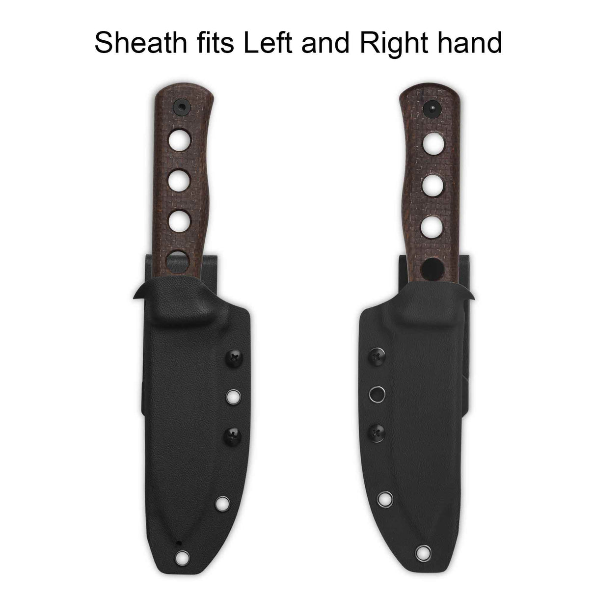 Sheath for QSP Canary knife with ambidextrous design for left and right-hand carry