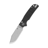 QSP Kali Button Lock Pocket Knife 14C28N Blade Black G10 Handle