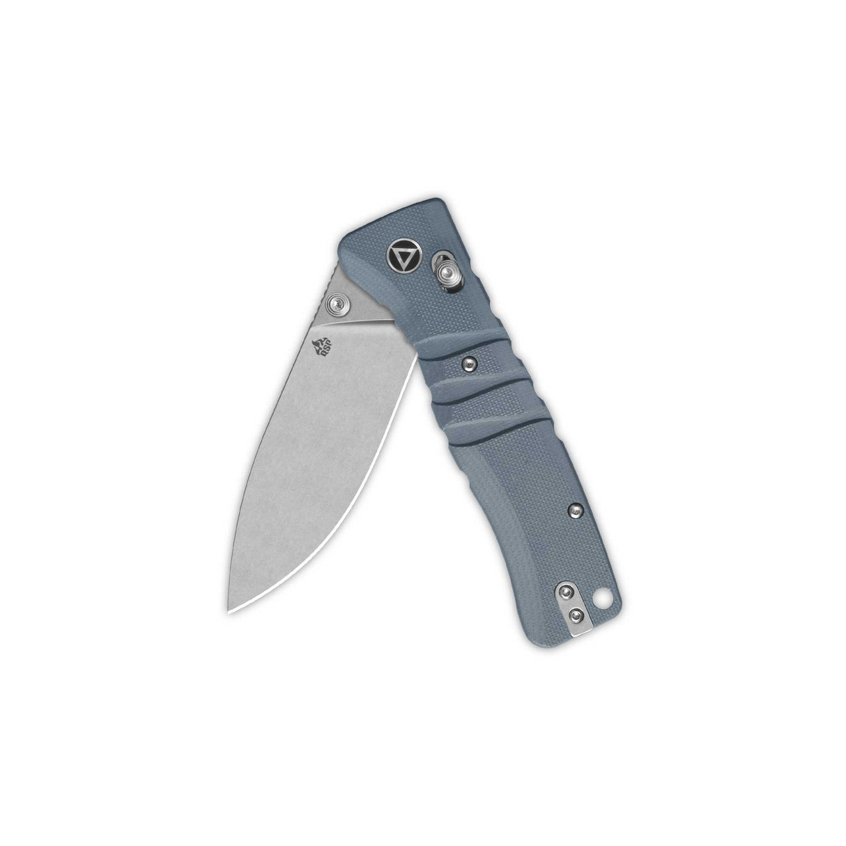 QSP Ripley Glyde Lock pocket knife with stonewashed blade and gray G10 handle