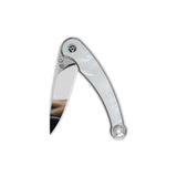 QSP Dolphin Liner Lock Pocket Knife 14C28N Blade White pearl shell Handle