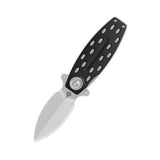 QSP Beetle Liner Lock Pocket Knife 14C28N Blade G10 Handle-Silver