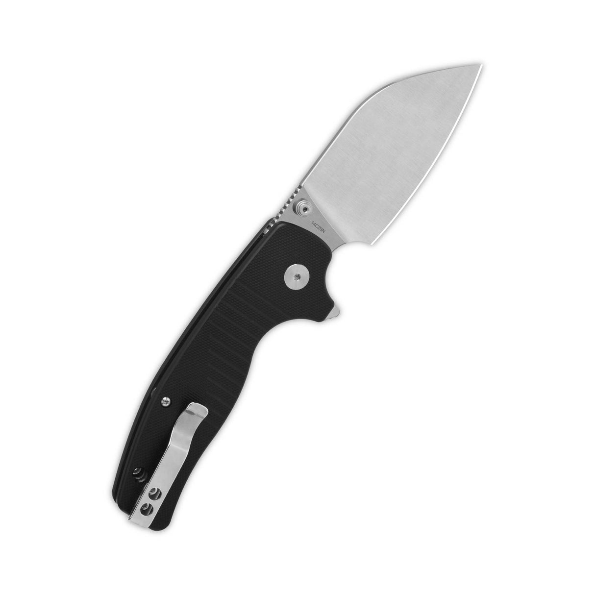 QSP Chefmaster Liner Lock Pocket Knife 14C28N Blade Black G10 Handle