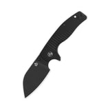 QSP Chefmaster Liner Lock Pocket Knife 14C28N Blade Black G10 Handle