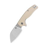 QSP Chefmaster Liner Lock Pocket Knife 14C28N Blade Ivory white G10 Handle