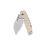 QSP Chefmaster Liner Lock Pocket Knife 14C28N Blade Ivory white G10 Handle