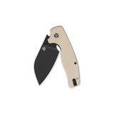 QSP Chefmaster Liner Lock Pocket Knife 14C28N Blade Ivory white G10 Handle