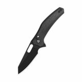 QSP Emu Glyde Lock Pocket Knife 14C28N Blade Black Micarta Handle