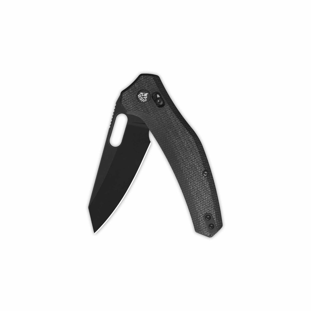 QSP Emu Glyde Lock Pocket Knife 14C28N Blade Black Micarta Handle