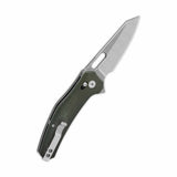 QSP Emu Glyde Lock Pocket Knife 14C28N Blade Green Micarta Handle