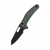 QSP Emu Glyde Lock Pocket Knife 14C28N Blade Green Micarta Handle