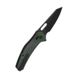 QSP Emu Glyde Lock Pocket Knife 14C28N Blade Green Micarta Handle