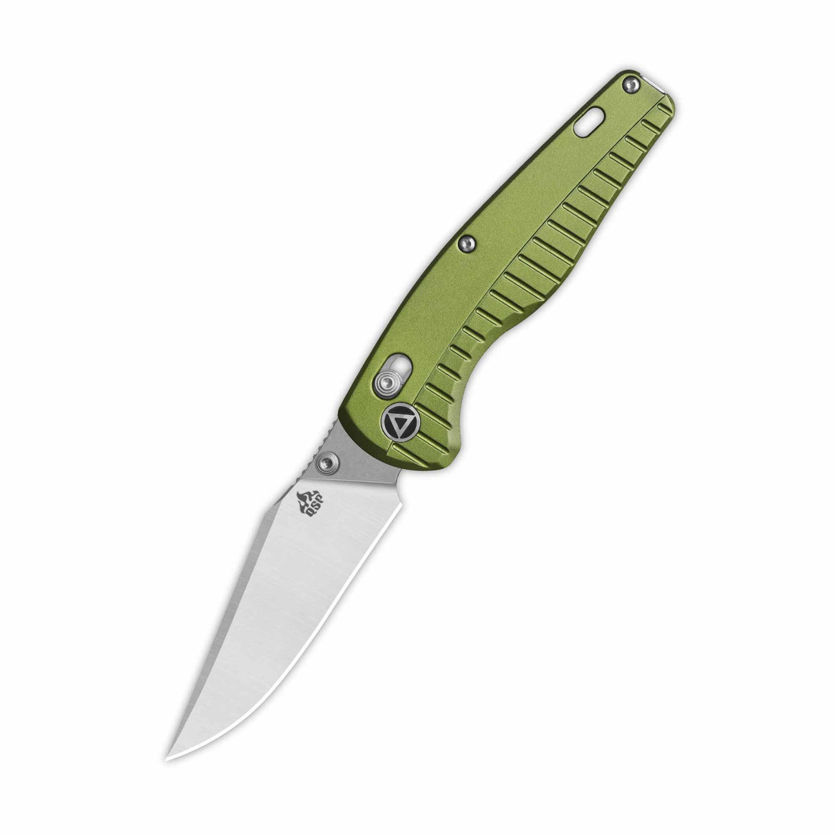 QSP Reptile Glyde Lock Pocket Knife 14C28N Blade Green Aluminium Handle