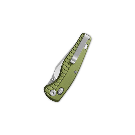 QSP Reptile Glyde Lock Pocket Knife 14C28N Blade Green Aluminium Handle