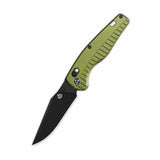 QSP Reptile Glyde Lock Pocket Knife 14C28N Blade Green Aluminium Handle